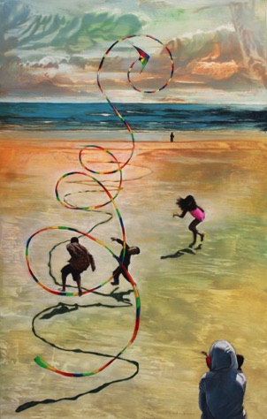 chasing the kite tail
28 x 18
oil on aluminum  